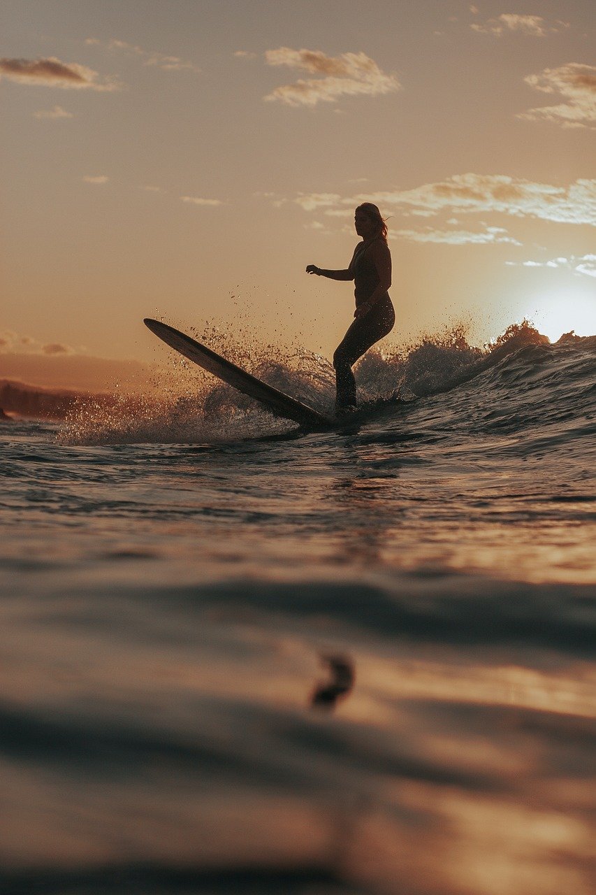 Home girl, nature, surf, waves, surfer, female, woman, female surfer, surfing, surfboard, sea, phone wallpaper, ocean, watersports, aesthetic wallpaper, iphone wallpaper